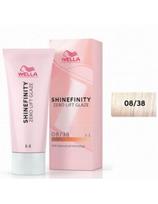Wella tonuojantys plaukų dažai Wella Shinefinity Zero Lift Glaze 08/38 60ml