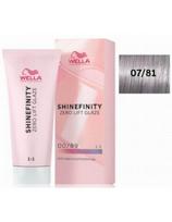 Wella tonuojantys plaukų dažai Wella Shinefinity Zero Lift Glaze 07/81 60ml