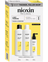 Nioxin rinkinys natūraliems plaukams ir galvos odai, nuo nežymaus slinkimo Nioxin SYSTEM 1, 300ml+300ml+100ml