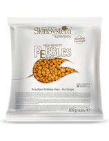 Skin System kietas vaškas granulėmis depiliavimui be juostelių SkinSystem Brazilian Pebbles Wax No Strips Gold Cream 800g