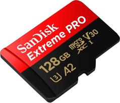 SanDisk 128GB Extreme PRO microSD Card with Adapter SDSQXCD-128G-GN6MA