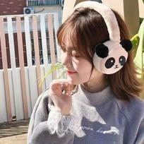 Mielos Pando žiemos pliušinės ausinės moterims ir studentams – šilta ir nuo šalčio sauganti dovana Adult folding earmuffs, One size (adjustable) balta