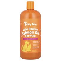 Zesty Paws, Laukinio Aliaskos lašišų aliejaus formulė, Šunims ir katėms, Visų amžių, 32 fl oz (946 ml)