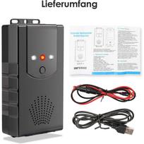 Kiaunų atbaidymo automobilis, efektyvus kiaunes atbaidantis automobilis su ultragarso ir LED blykstės funkcija, maitinamas iš USB arba baterijų, tinka sunkvežimiams ir kt. 13*7.5*7cm juoda