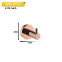 Rose Gold Bathroom Accessories Set High Quality Stainless Steel Wall-Mounted Toilet Paper Holder Towel Bar Robe Hook Cup Holder
