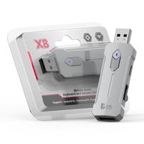Pelės ir žaidimų klaviatūros adapteris, skirtas „Android“ telefono / planšetinio kompiuterio adapteriui, palaikantis klavišų atvaizdavimą, atatrankos valdymą, pelės jautrumą PU-BG, AP-EX ir kt.. Žaidimai 7.6*2.4*1.2cm,X8 pilka