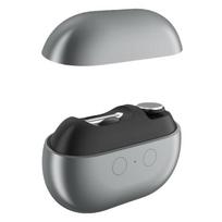 2-in-1 USB įkraunamas elektrinis nagų kirpiklis ir poliruoklis su LED lempute, automatinis manikiūro įrankis suaugusiems ir vaikams pilka