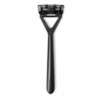 Leaf Shave Trijų ašmenų skustuvas The Leaf Pivoting Head Razor Black