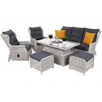 Lauko baldai MEMFIS su reguliuojamu stalu LIGHT GREY/GREY