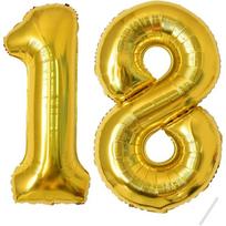 Gold 18 Balloon 40 Inch Giant Helium Foil Number for Boys Girls 18th Birthday Party Decor Anniversary Graduation Party Decoratio 40inch