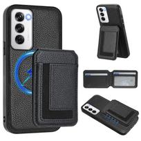 Magsafe 2 in 1 Detachable OPPO Wallet Case with Card Holder Magnetic Kickstand PU Leather Flip Cover For Realme 13 Pro/OPPO Reno 12 Pro/OPPO A3 Pro OPPO A3 Pro Global juoda