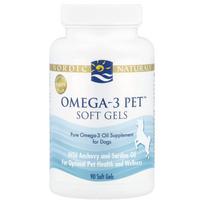 Nordic Naturals, Omega3 Pet, šunims, 90 minkštųjų gelių