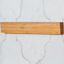 Leeseph Galinga magnetinė peilių juosta sienai tvirtinama, tvirta bambuko medienos peilių laikiklis, 16 colių 40x6x2cm beige