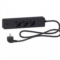 Ilgiklis Schneider, 3 lizdai, 1,5 m, juodas, + 2 USB; ST943U1B