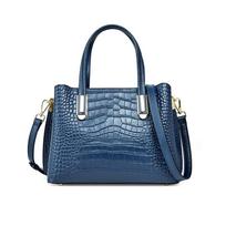 Genuine Leather Tote Handbags For Women  Trend Designer Big Office Ladies Shoulder Crossbody Bags gray