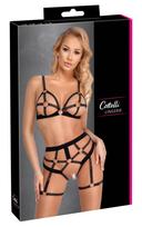 Atviras liemenėlės ir stringų komplektas M Cottelli LINGERIE