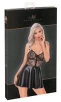 Suknelė su nėriniais ir odos imitacija M Noir