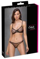 Cottelli Lingerie permatomas liemenėlės ir kelnaičių komplektas 80B/M