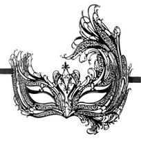 Kaukė EasyToys Metal Mask, juoda
