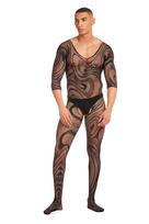 Seksuali viso kūno kojinė Rainbow Party Supernova, juoda
