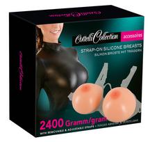 Silikoninės krūtys su dirželiais Cottelli Collection Silicone Breasts with Straps
