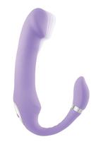Vibratorius su klitorio stimuliatoriumi Gender X Orgasmic Orchid, violetinis