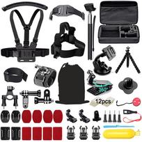 50 viename veiksmo kameros priedų rinkinys, skirtas DJI Osmo Action 5 pro 4/3 GoPro Hero 13 12 11/10 Insta360 AKASO Yi Sjcam veiksmo kamerai