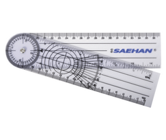 Plastikiniai goniometrai (15–30 cm) SAEHAN Plastic Goniometer (Ilgis: 18 cm)
