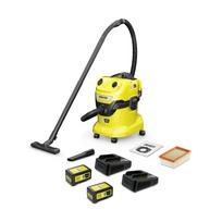 Sauso-drėgno valymo siurblys Karcher WD 4-18 Dual Battery Set