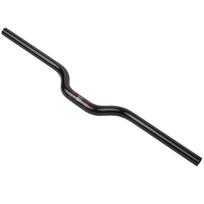 600 mm itin lengvas anglies pluošto vairas kalnų dviračiui, plento dviračiui, 25,4 mm vairas 600mm juoda