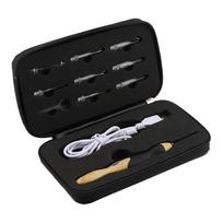 9 viename USB įkraunami šviečiantys nėrimo kabliukai Rankinio mezgimo siuvimo įrankiai (Rankena su silikonu)