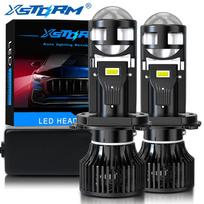 2 vnt. 120 W LHD H4 9003 LED žibintų mini bi-LED projektoriaus lęšių lemputės automobiliams „Canbus“ 90000 LM aukštų/žemų spindulių prožektorių modifikavimo lempa 6000 K 12 V 24 V