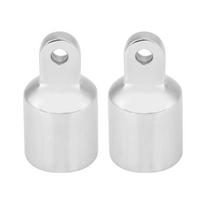 2Pcs Stainless Steel Marine Boat Eye End Bimini Top Cap Hardware Fitting white