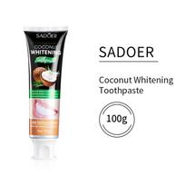 Sadoer Kokosų mėtų bambuko medžio anglies balinamoji dantų pasta valo dantų akmenis, rūpinasi dantenomis ir gaivina burną Coconut Whitening