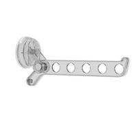 Plastic 5 Holes Folding Drying Rack Space Saving Reusable Suction Cup Clothes Hanger Wall Mounted Clothes Storage Organizer