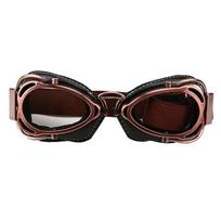 Motorcycle Driving Glasses Vintage Men Glasses Motocross Skiing Mask Brown Leather Windproof Cycling Outdoor Dirt Bike Goggles black