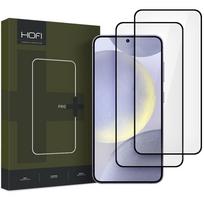 Apsauginis grūdintas stiklas juodais krašteliais Hofi Glass Pro+ (2vnt.) telefonui Samsung Galaxy S25