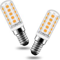 "Auting" E14 LED lemputės, 4 W LED E14, 40 W halogeninės lemputės, 400 liumenų, E14 LED šiltos baltos spalvos 2700 K, skirtos druskos lempoms, LED šaldytuvo lemputėms, siuvimo mašinoms, stalinėms lempoms, 2 vnt.