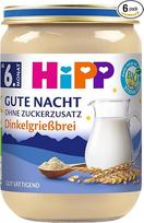 "Hipp" pieno košės stiklinėje "Good Night", be pridėtinio cukraus, speltų kruopų košė, 6 vnt. (6 x 190 g)
