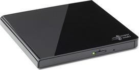 "Hitachi-LG GP57" itin plonas išorinis nešiojamasis "Super Multi DVD" rašytuvas, USB 2.0, DVD+/-RW, CD-RW, DVD-ROM/RAM, TV prievadas, suderinamas su "Windows 10" ir "Mac OS", juodas