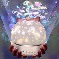 "Micacorn" žvaigždėto dangaus projektoriaus lempa Kūdikių LED naktinė šviesa 6 projekciniai filmai USB įkrovimas 360° pasukama žvaigždėta projektoriaus šviesa vaikų kambariui Gimtadieniai Kalėdų dovanos Kalėdų dekoracijos