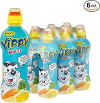 "Rauch Yippy Multivitamin Fruity Colourful Children's Fun" su 5 vitaminais ir kalciu 6 x 330 ml PET buteliukai