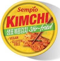 "Sempio" konservuoti kimči (kepti, 160 g) - autentiški korėjietiški kiniški kopūstai, konservuoti veganiškai, genetiškai nemodifikuoti