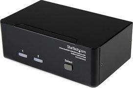 "StarTech" dviejų prievadų dvigubas DVI USB KVM jungiklis su garso ir USB 2.0 šakotuvu