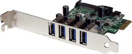 "StarTech" USB 3.0 4 prievadų "PCI Express PCIe SuperSpeed" kortelė