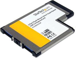 "Startechcom" ECUSB3S254F - 2 prievadų EXPRESSCARD - "Superspeed USB 3" kortelių adapteris