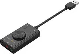 "TerraTec Aureon" 5.1 USB išorinė garso plokštė 2 in 1 USB stereofoninės garso plokštės adapteris su garsumo valdymu ir garsumo reguliavimu Plug & Play kompiuteriui, nešiojamajam kompiuteriui, planšetiniam kompiuteriui, "MacBook