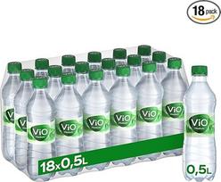 "ViO Water Medium" - natūralus mineralinis vanduo su mažiau anglies dvideginio - švelnaus skonio - gazuotas vanduo ekologiškuose vienkartiniuose buteliukuose (18 x 500 ml)