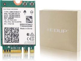"WiFi 6E" belaidžio ryšio kortelė "Intel AX210 NGW Bluetooth 5.2" trijuostis 5400Mbps tinklo adapteris nešiojamiesiems kompiuteriams Palaiko "Windows 10/11" (64bit) M.2/NGFF