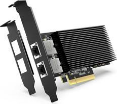 10G PCI-E tinklo kortelė su 10Gb/s dviem RJ45 prievadais, "Intel X540-T2" valdiklis, VIMIN 10Gb Ethernet adapterio kortelė, suderinama su PCI Express X8, X16, palaiko "Windows/Windows Server/Linux/VMware